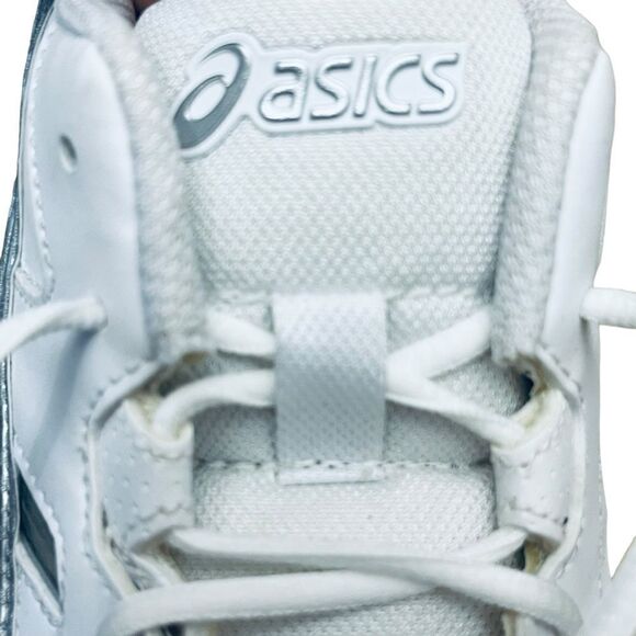 NEW Asics Women’s Cheer 7 Sport Lace Up Tennis Shoes White Silver - Picture 4 of 10